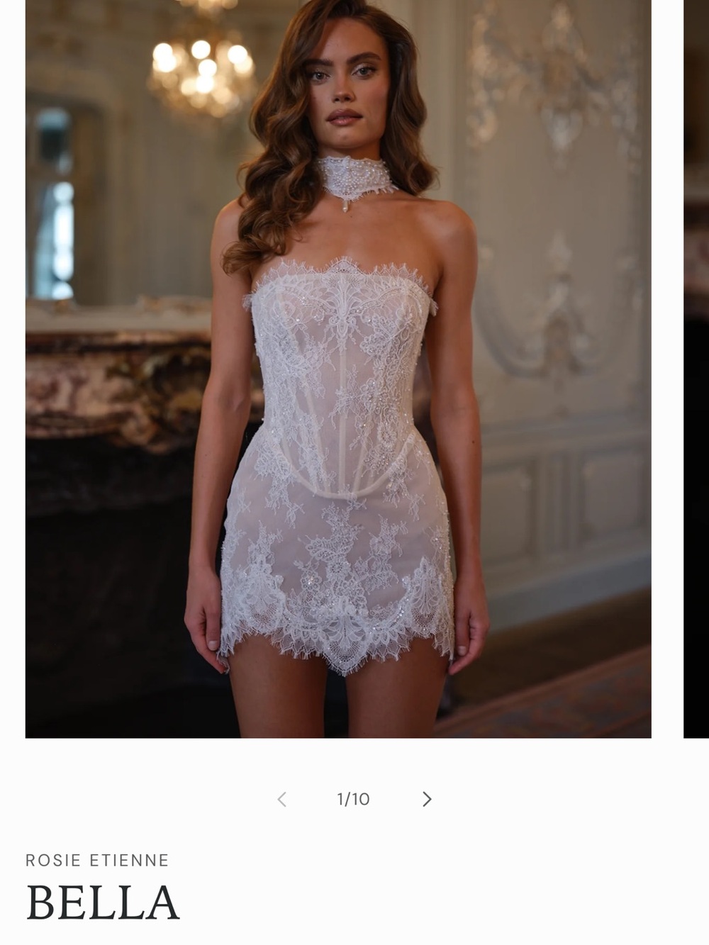 White Lace Strapless Bridal Chemise